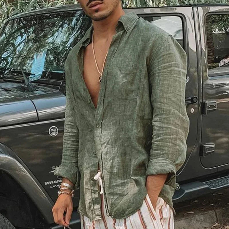 CAMISA MANGA LARGA HOMBRE INFORMAL SILAMODA™