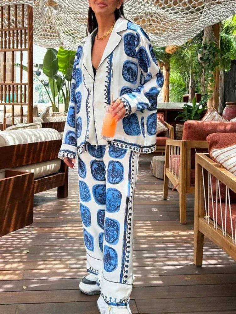 ROMINA™ CONJUNTO DOS PIEZAS CAMISA + PANTALON
