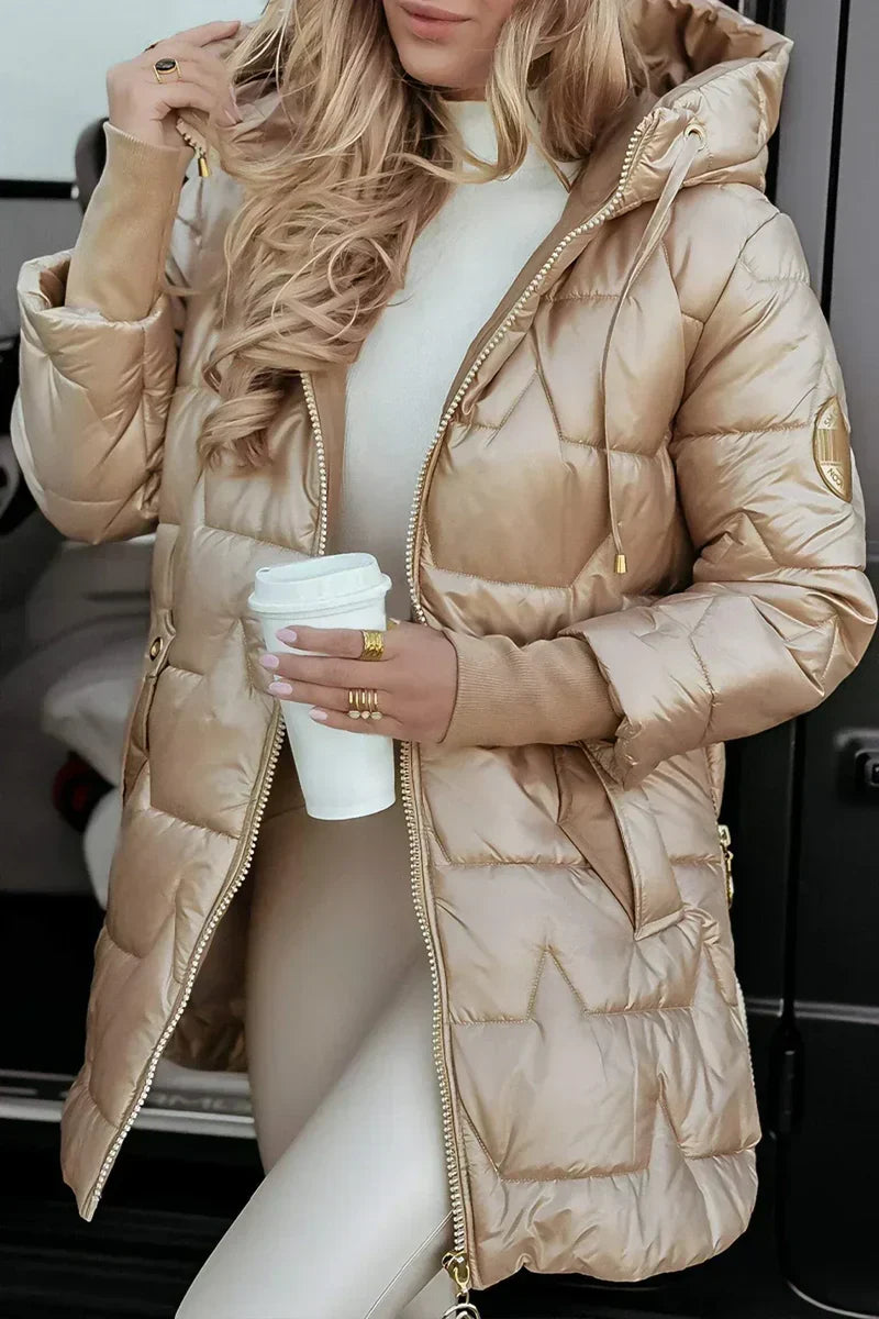 Elisa - Abrigo elegante de invierno con capucha y forro.