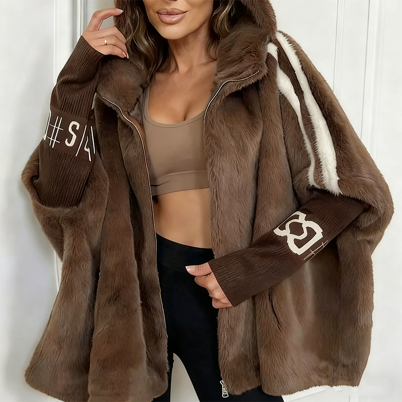 🔥¡Oferta imperdible del Black Friday: 50% de descuento!🔥 Abrigo casual para mujer con capucha y cremallera